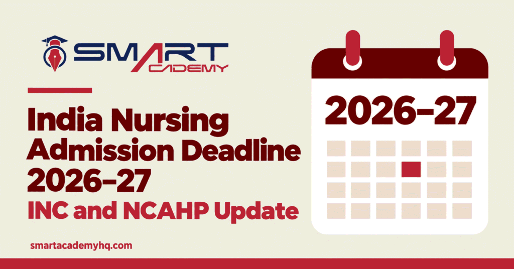 India Nursing Admission Deadline 2026–27: INC Update